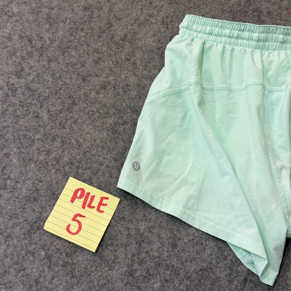 Lululemon Court Rival Sea Mist Green Lightweight High Rise Relaxed Shorts Size 0 - Picture 5 of 5